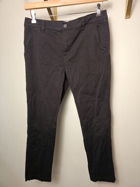 Current/Elliott Deep Black High Rise Straight-Leg Pants